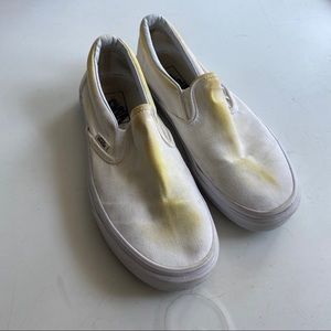 White Slip-on Vans 👟